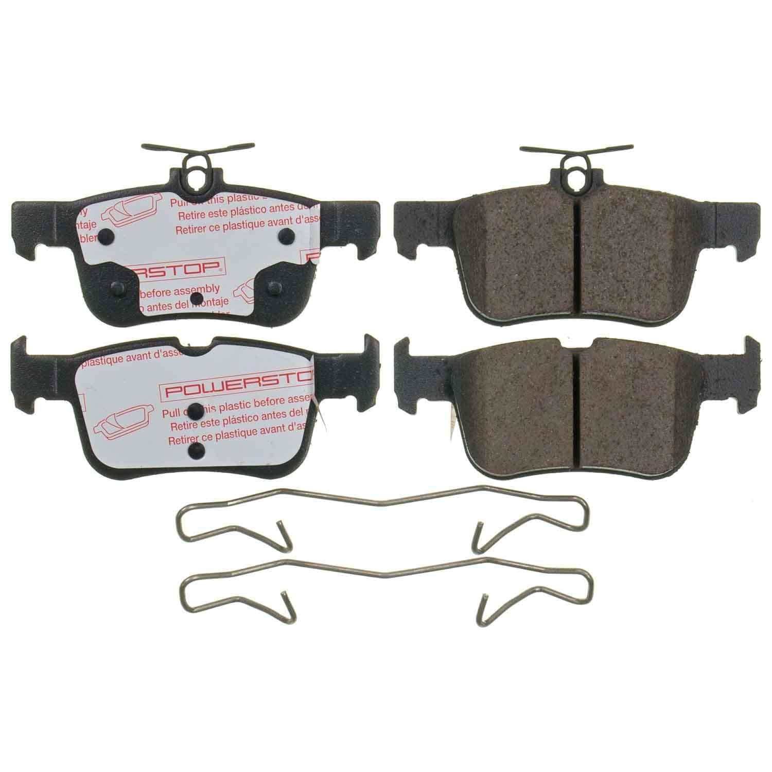 Front View of Rear Disc Brake Pad Set POWERSTOP NXT-1833