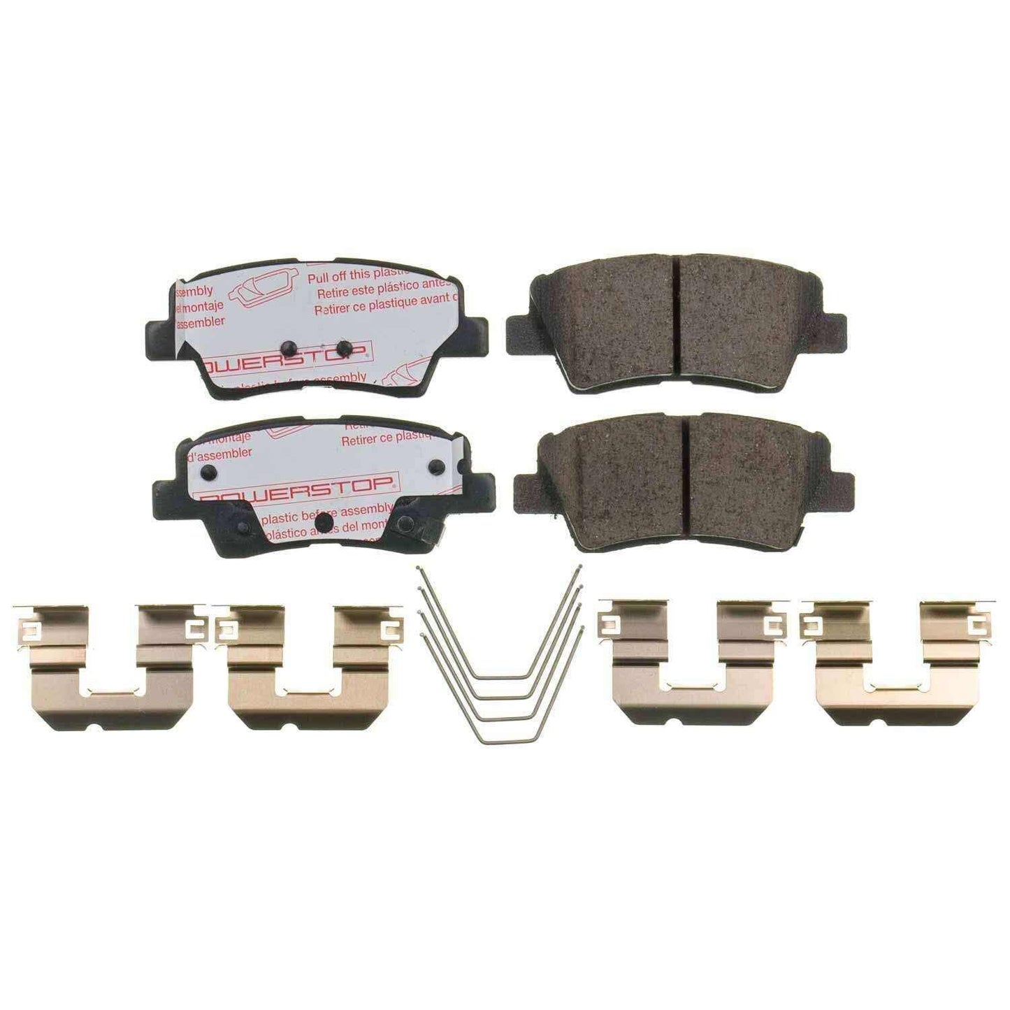 Front View of Rear Disc Brake Pad Set POWERSTOP NXT-1848