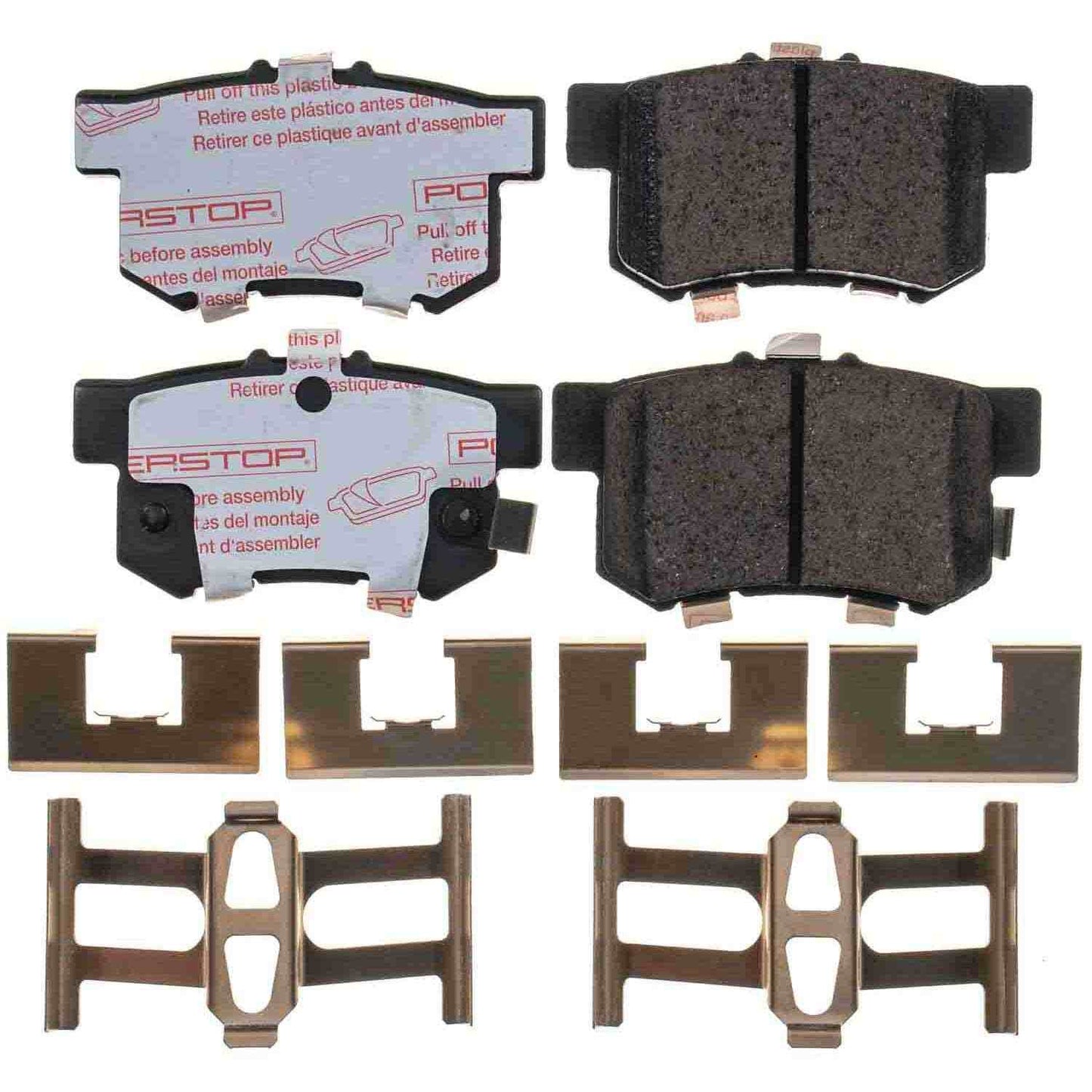 Front View of Rear Disc Brake Pad Set POWERSTOP NXT-536