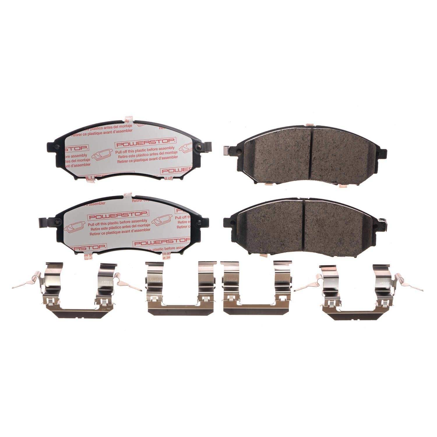 Front View of Front Disc Brake Pad Set POWERSTOP NXT-888