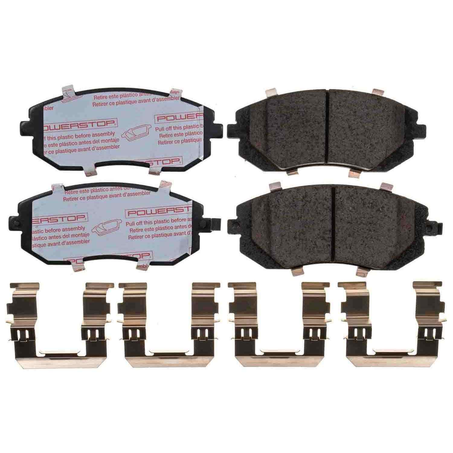 Front View of Front Disc Brake Pad Set POWERSTOP NXT-929