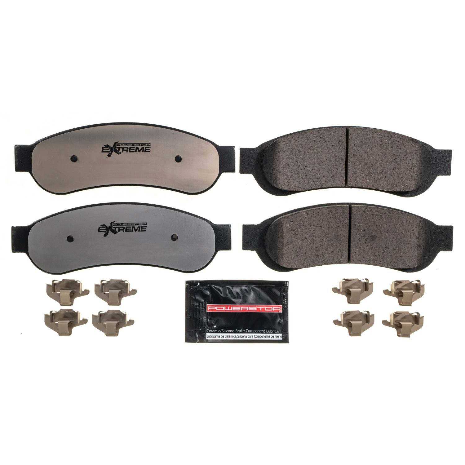 Front View of Rear Disc Brake Pad Set POWERSTOP Z36-1067