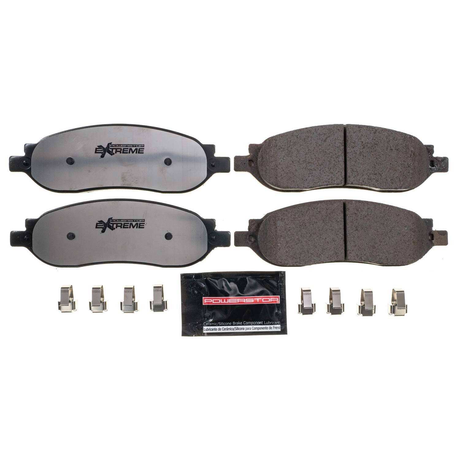 Front View of Rear Disc Brake Pad Set POWERSTOP Z36-1068