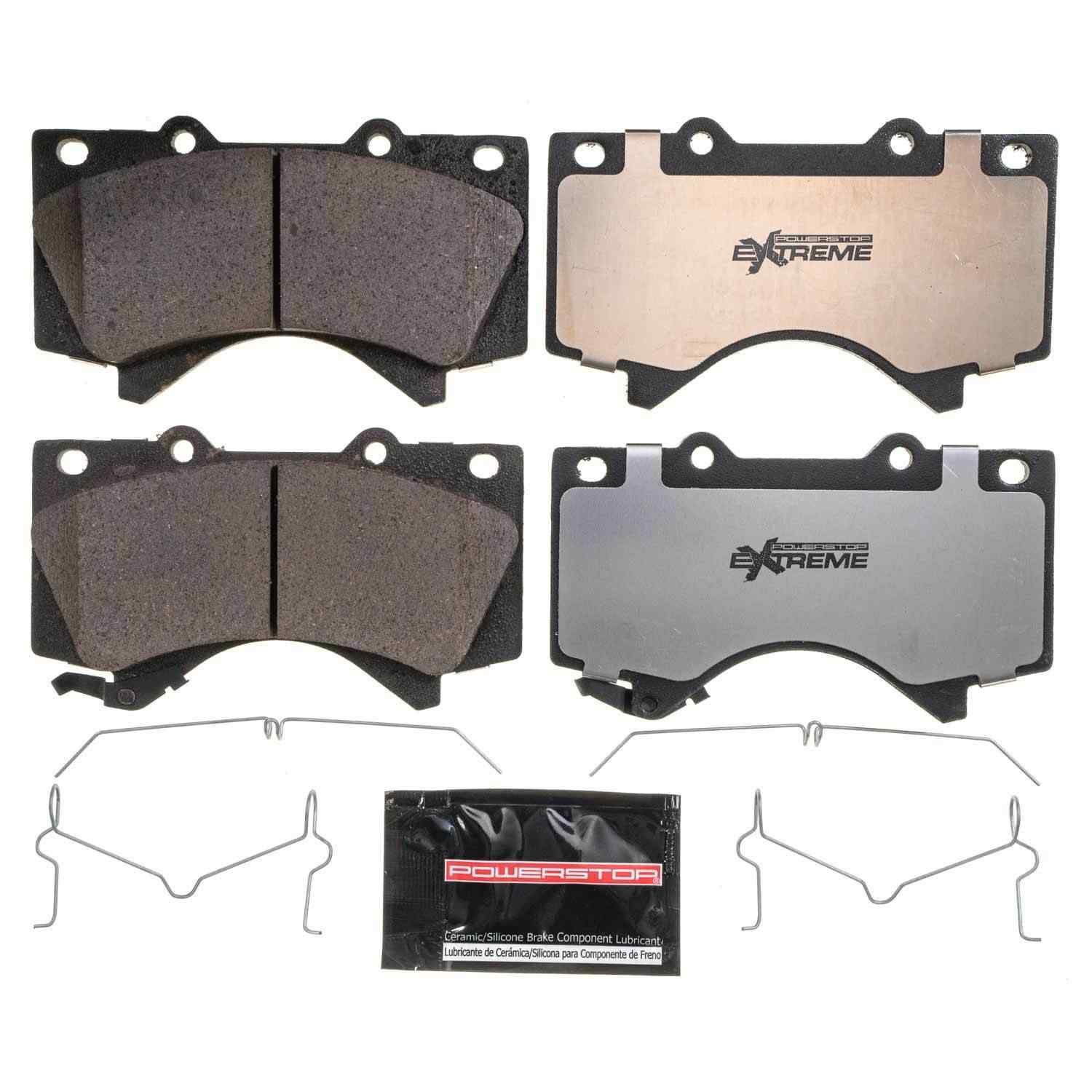 Front View of Front Disc Brake Pad Set POWERSTOP Z36-1303