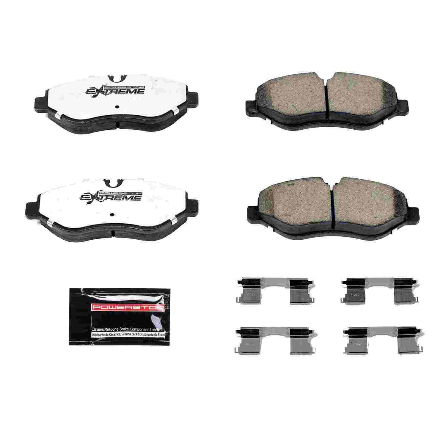 Front View of Front Disc Brake Pad Set POWERSTOP Z36-1316