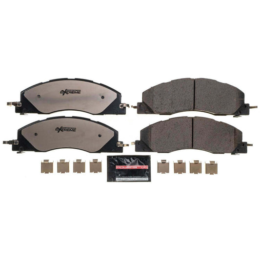 Front View of Front Disc Brake Pad Set POWERSTOP Z36-1399