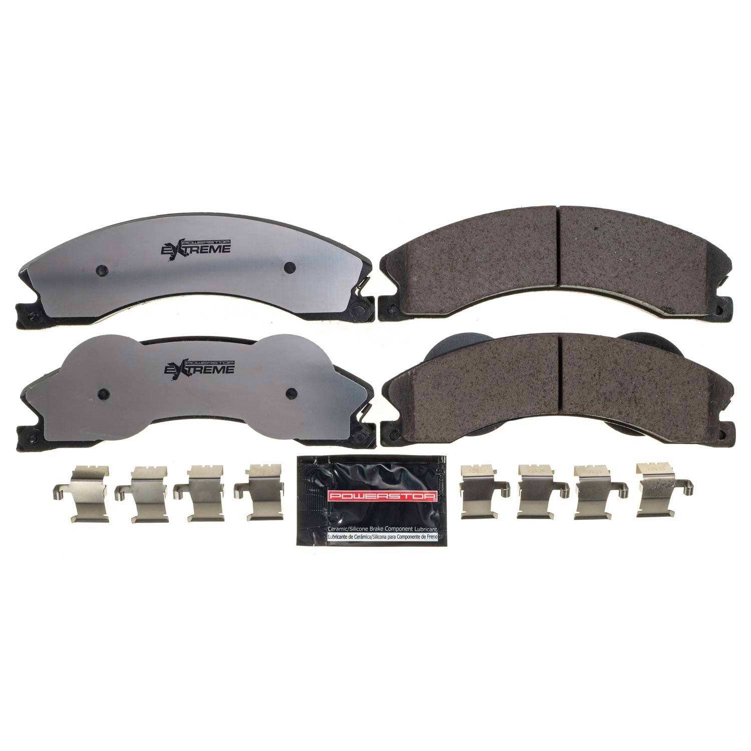 Front View of Rear Disc Brake Pad Set POWERSTOP Z36-1411