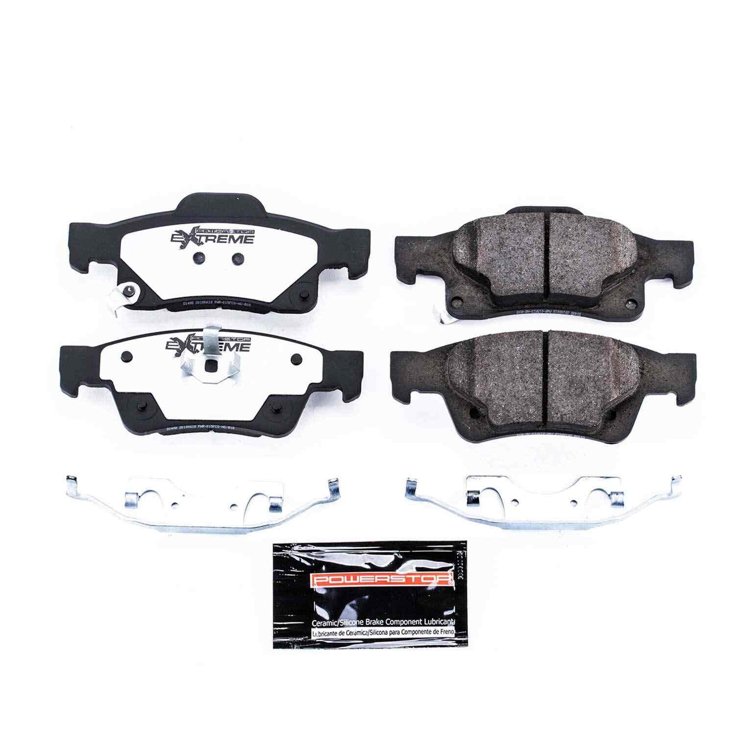 Front View of Rear Disc Brake Pad Set POWERSTOP Z36-1498