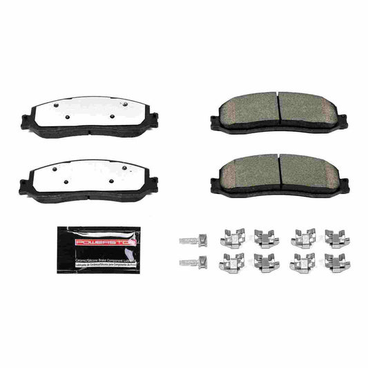 Front View of Front Disc Brake Pad Set POWERSTOP Z36-1631