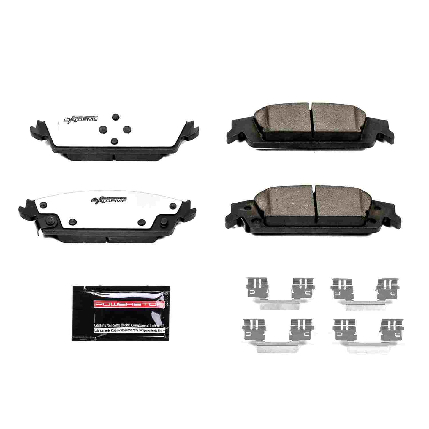 Front View of Rear Disc Brake Pad Set POWERSTOP Z36-1707