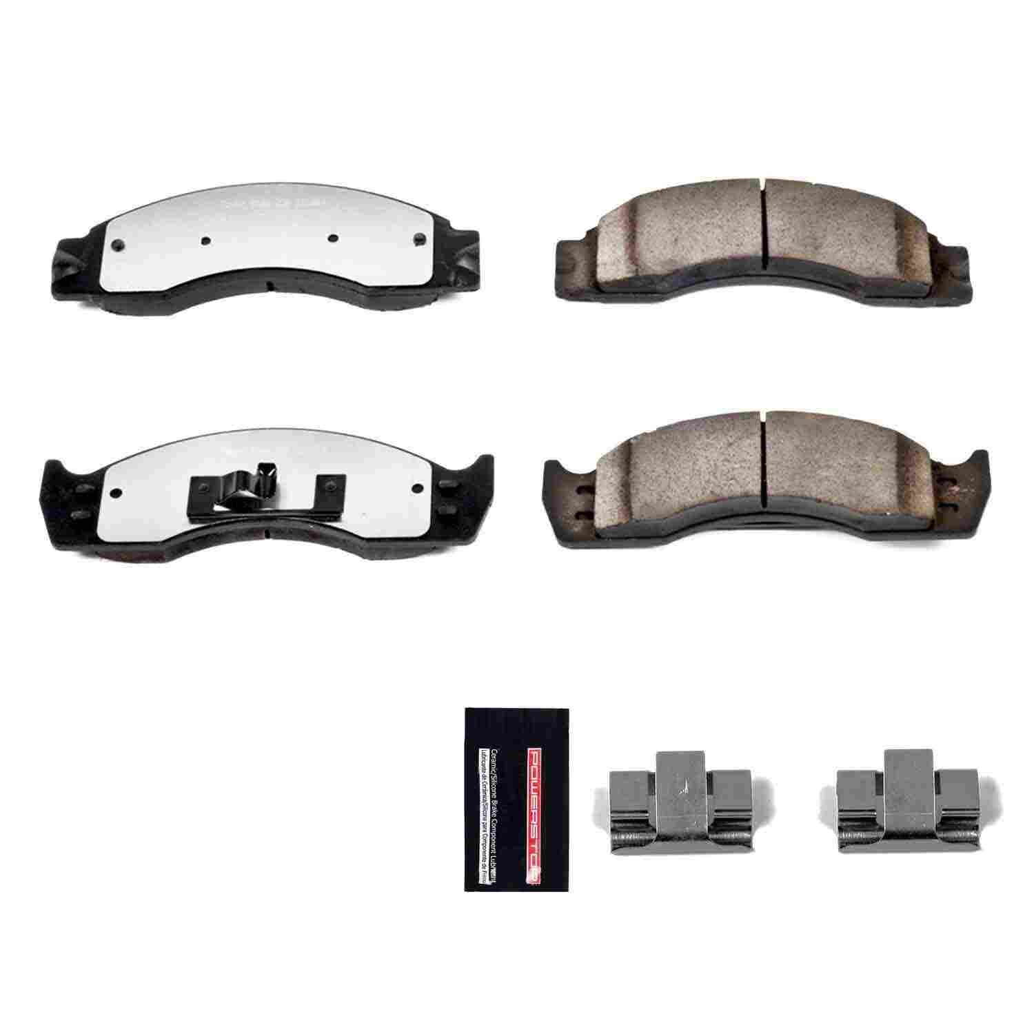 Front View of Rear Disc Brake Pad Set POWERSTOP Z36-411