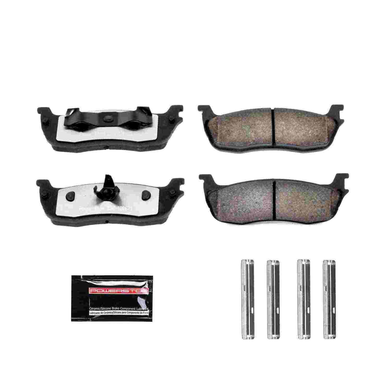 Front View of Rear Disc Brake Pad Set POWERSTOP Z36-711