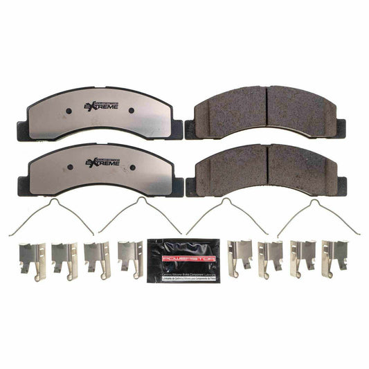 Front View of Front Disc Brake Pad Set POWERSTOP Z36-756