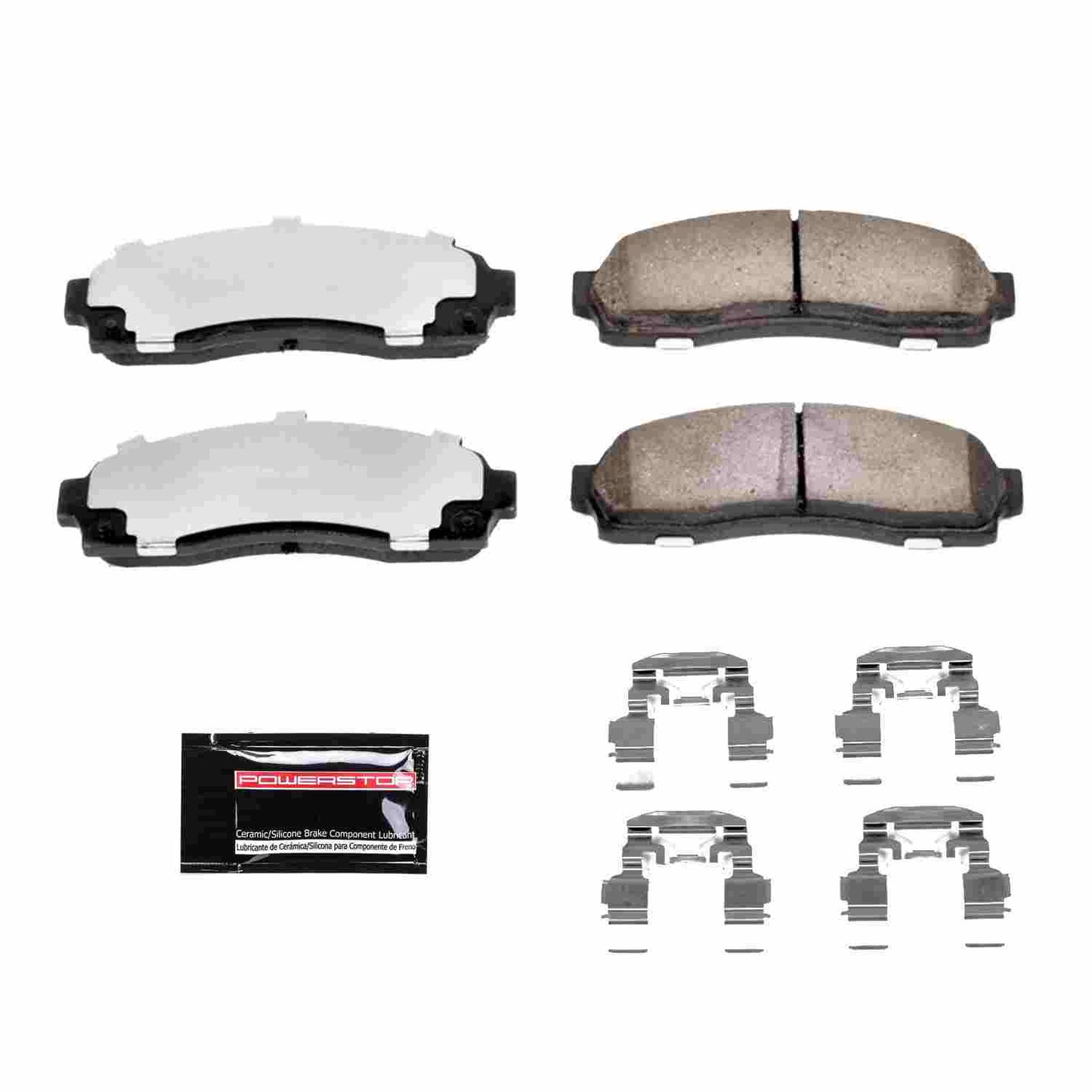 Front View of Front Disc Brake Pad Set POWERSTOP Z36-833