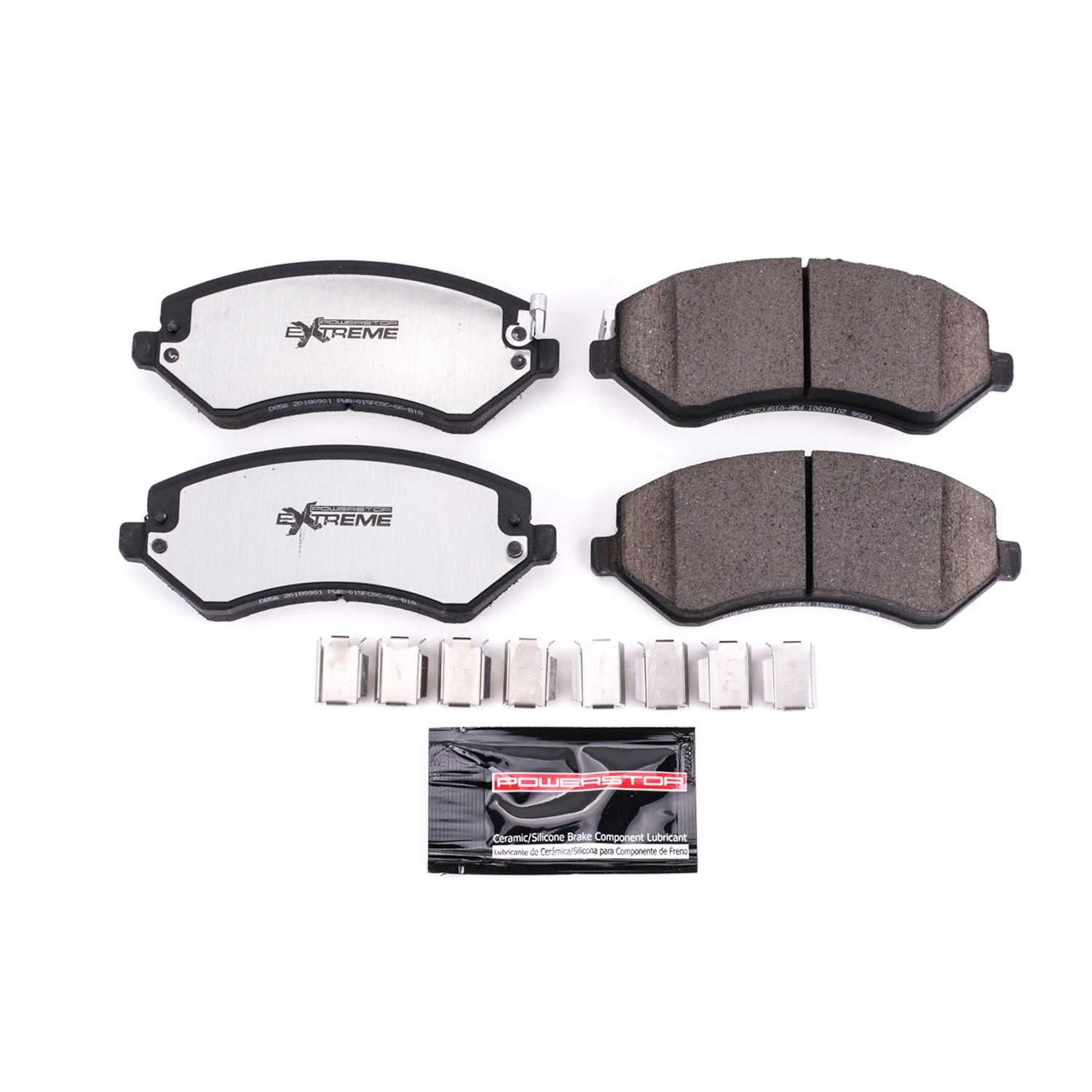 Front View of Front Disc Brake Pad Set POWERSTOP Z36-856