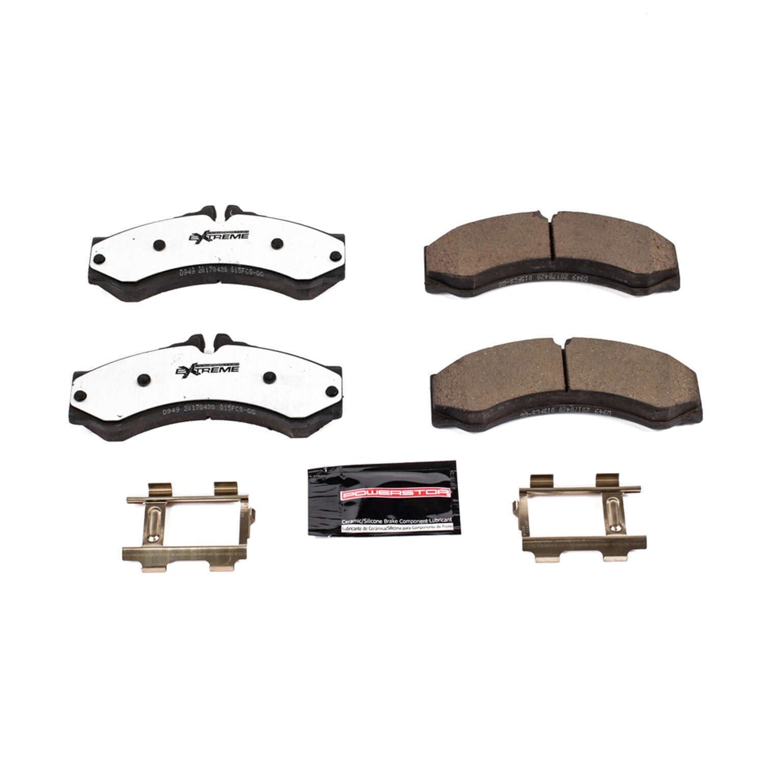 Front View of Rear Disc Brake Pad Set POWERSTOP Z36-949B