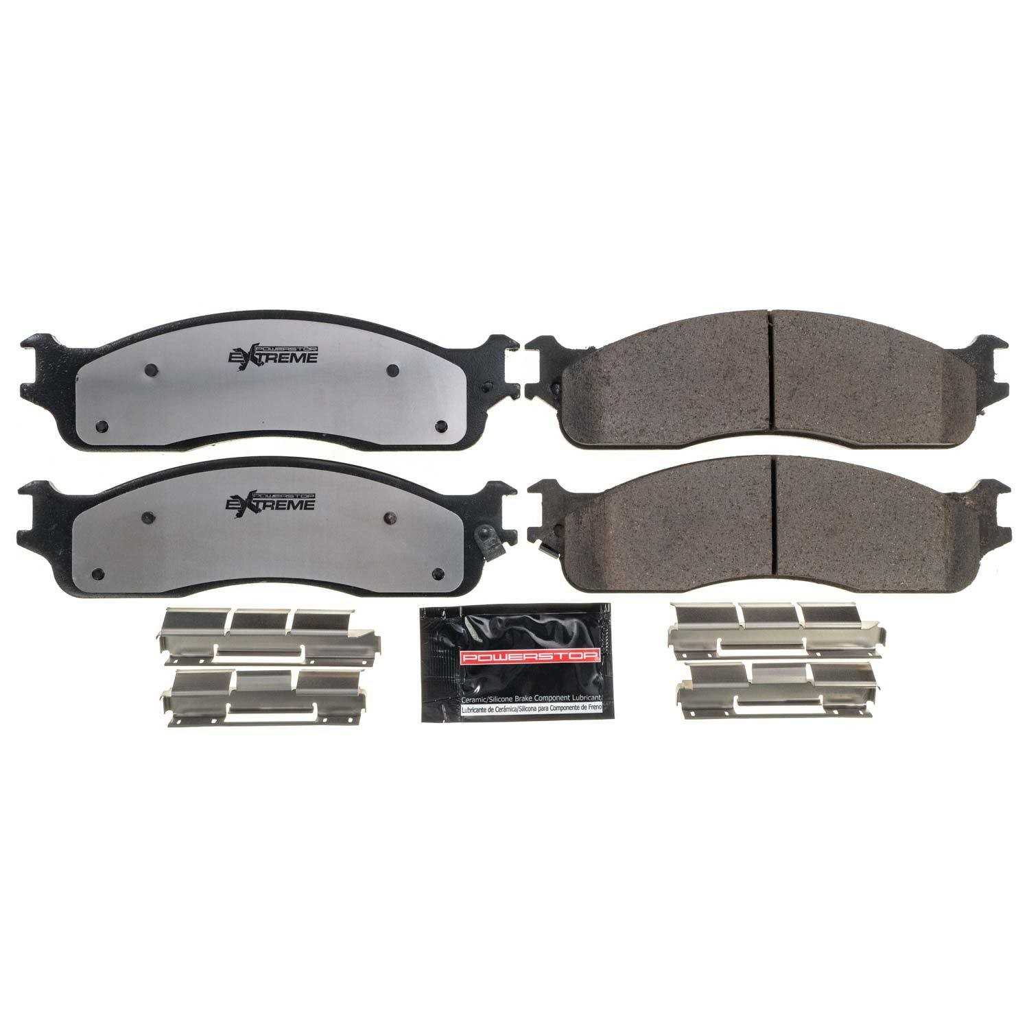 Front View of Front Disc Brake Pad Set POWERSTOP Z36-965