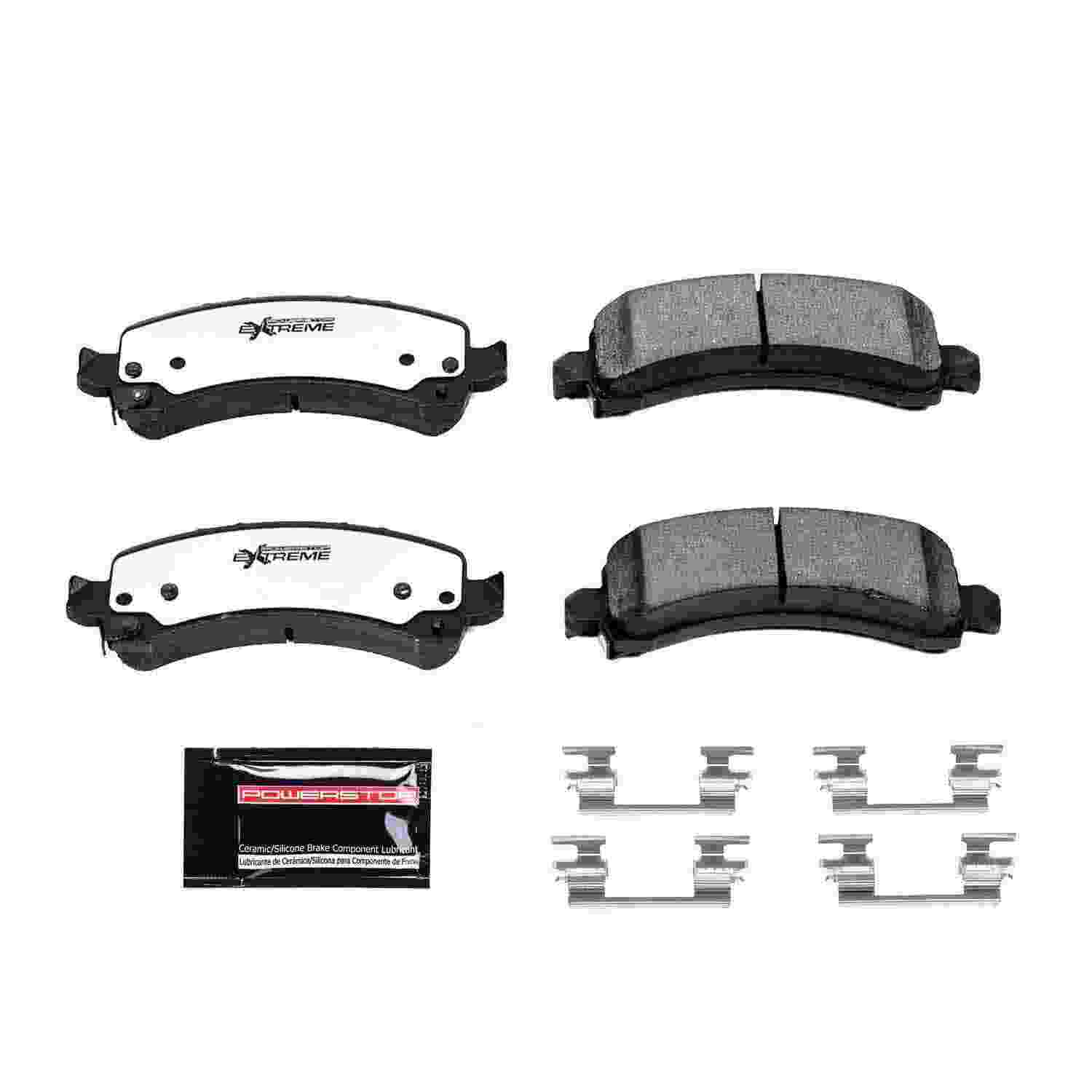 Front View of Rear Disc Brake Pad Set POWERSTOP Z36-974