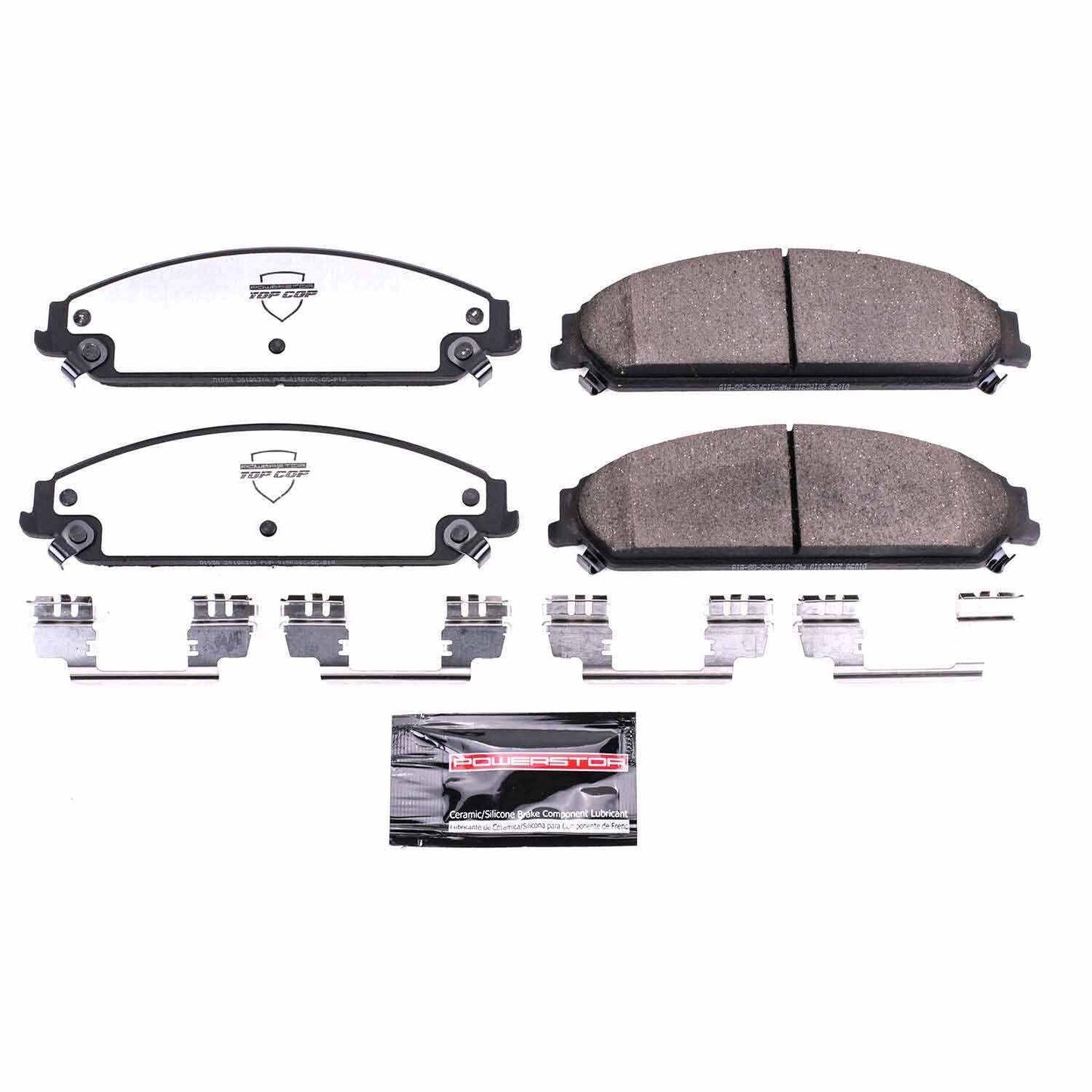 Front View of Front Disc Brake Pad Set POWERSTOP Z37-1058