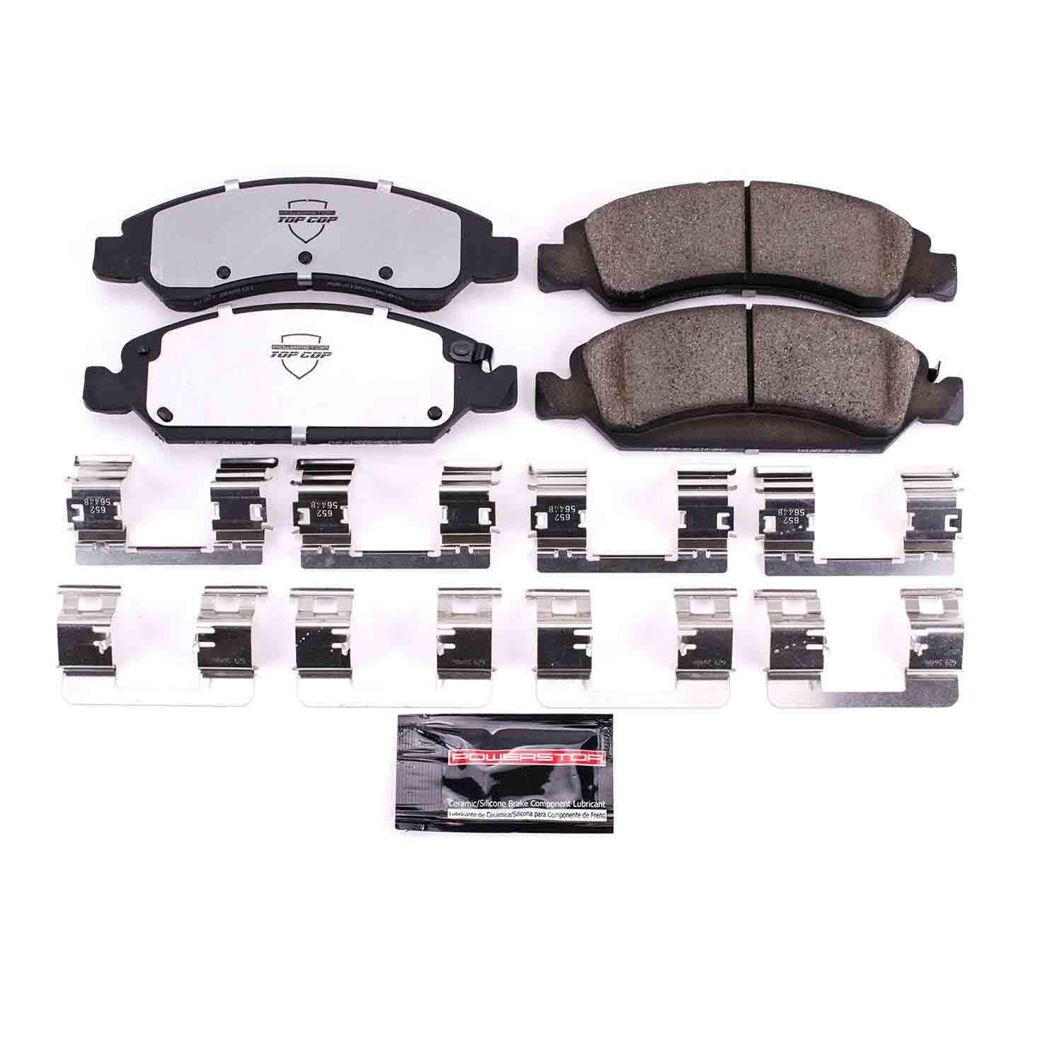 Front View of Front Disc Brake Pad Set POWERSTOP Z37-1367