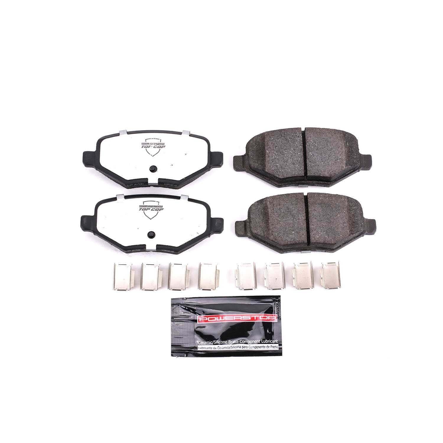 Front View of Rear Disc Brake Pad Set POWERSTOP Z37-1377