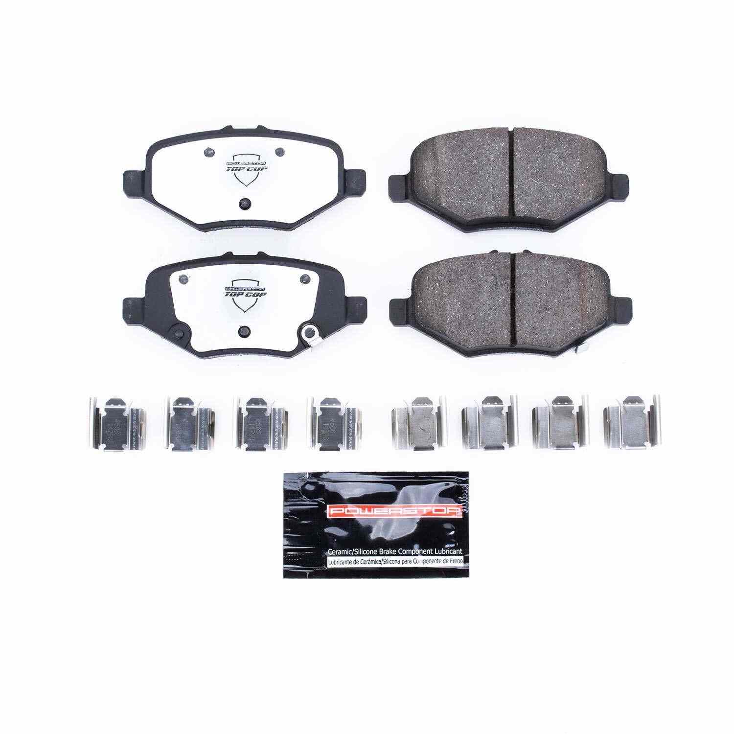 Front View of Rear Disc Brake Pad Set POWERSTOP Z37-1612