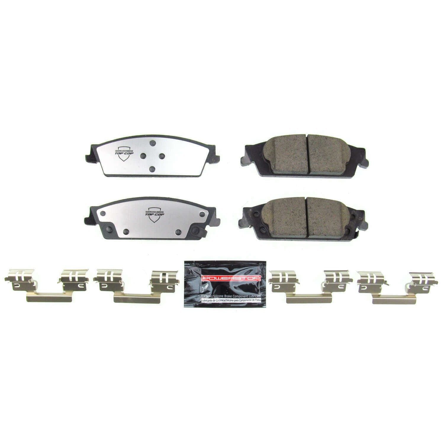 Front View of Rear Disc Brake Pad Set POWERSTOP Z37-1707