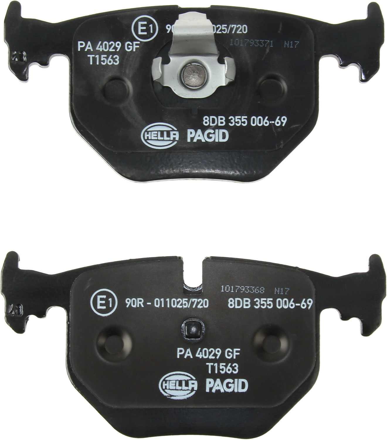 Back View of Rear Disc Brake Pad Set PAGID 355006691