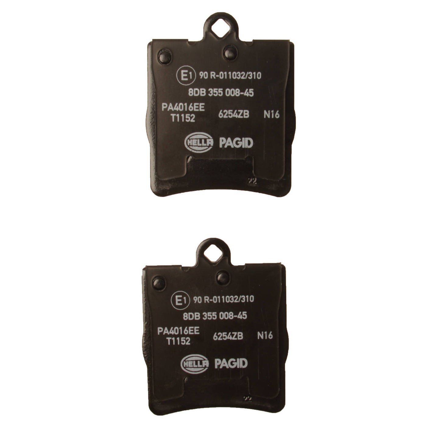 Back View of Rear Disc Brake Pad Set PAGID 355008451