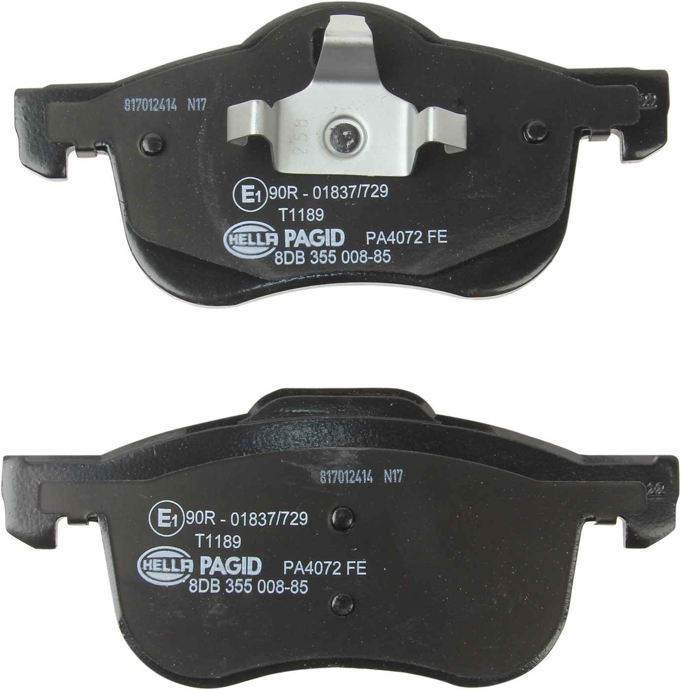 Back View of Front Disc Brake Pad Set PAGID 355008851