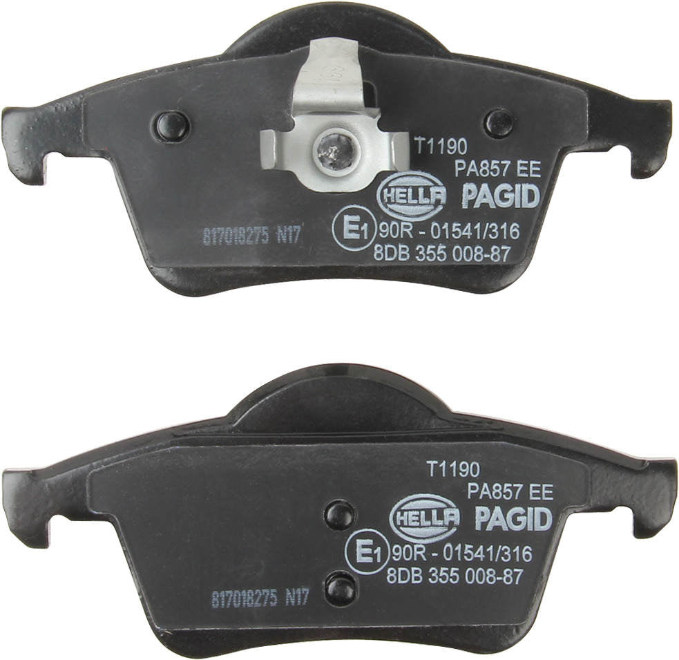 Back View of Rear Disc Brake Pad Set PAGID 355008871