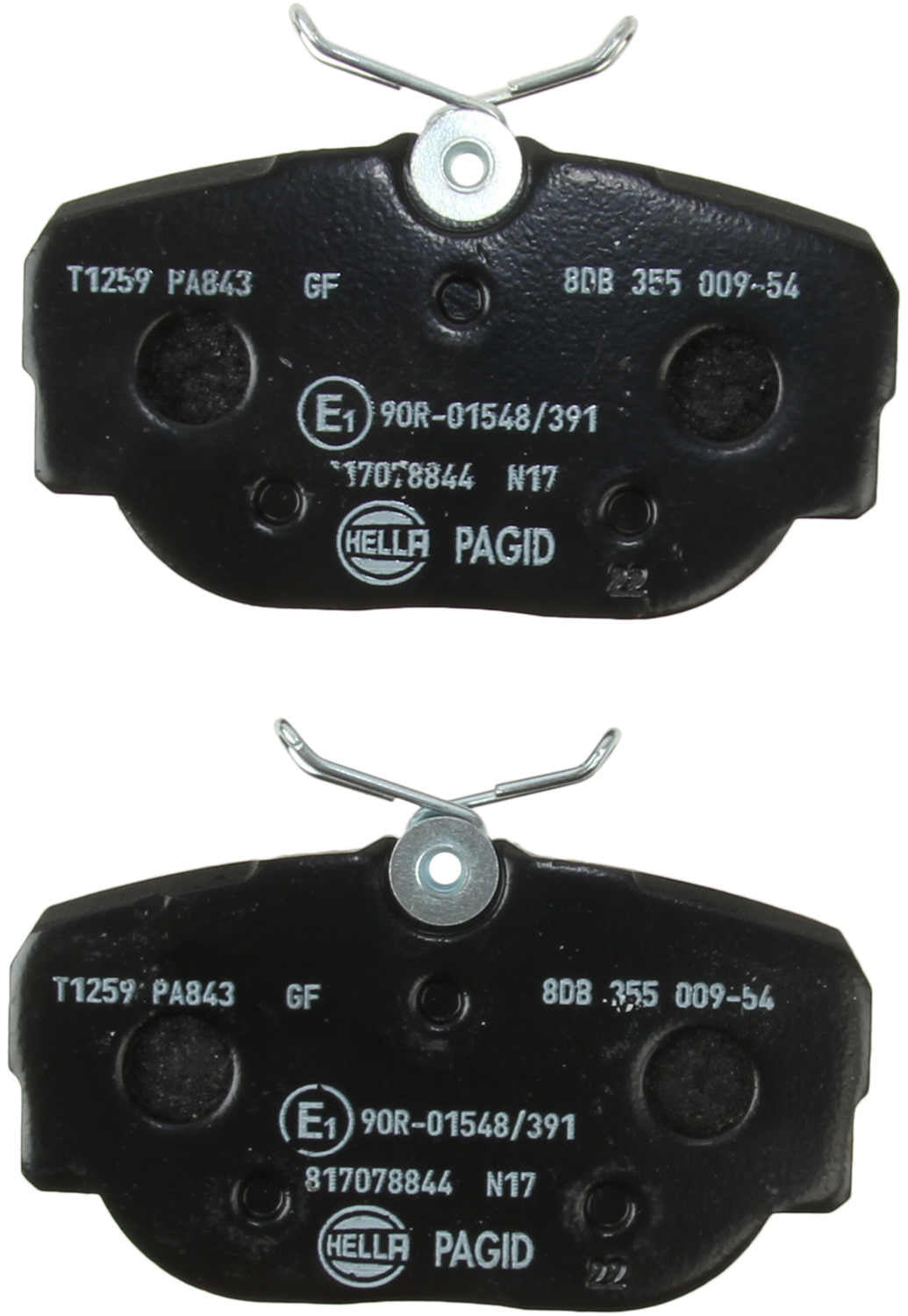 Back View of Rear Disc Brake Pad Set PAGID 355009541