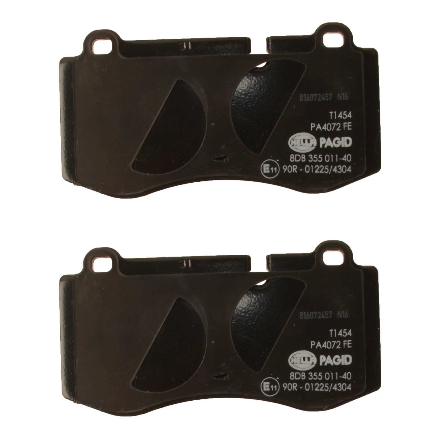 Back View of Front Disc Brake Pad Set PAGID 355011401