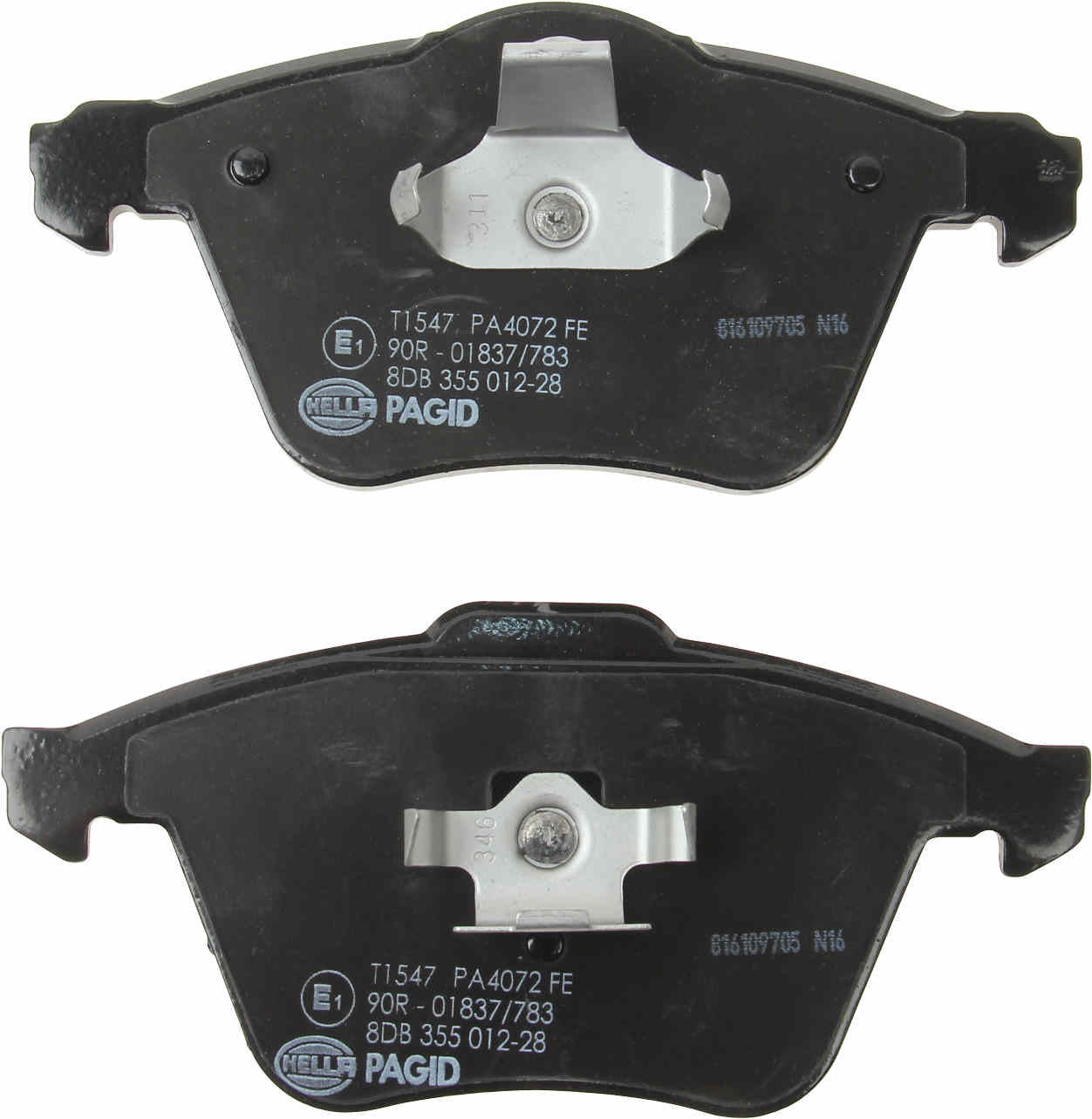 Back View of Front Disc Brake Pad Set PAGID 355012281