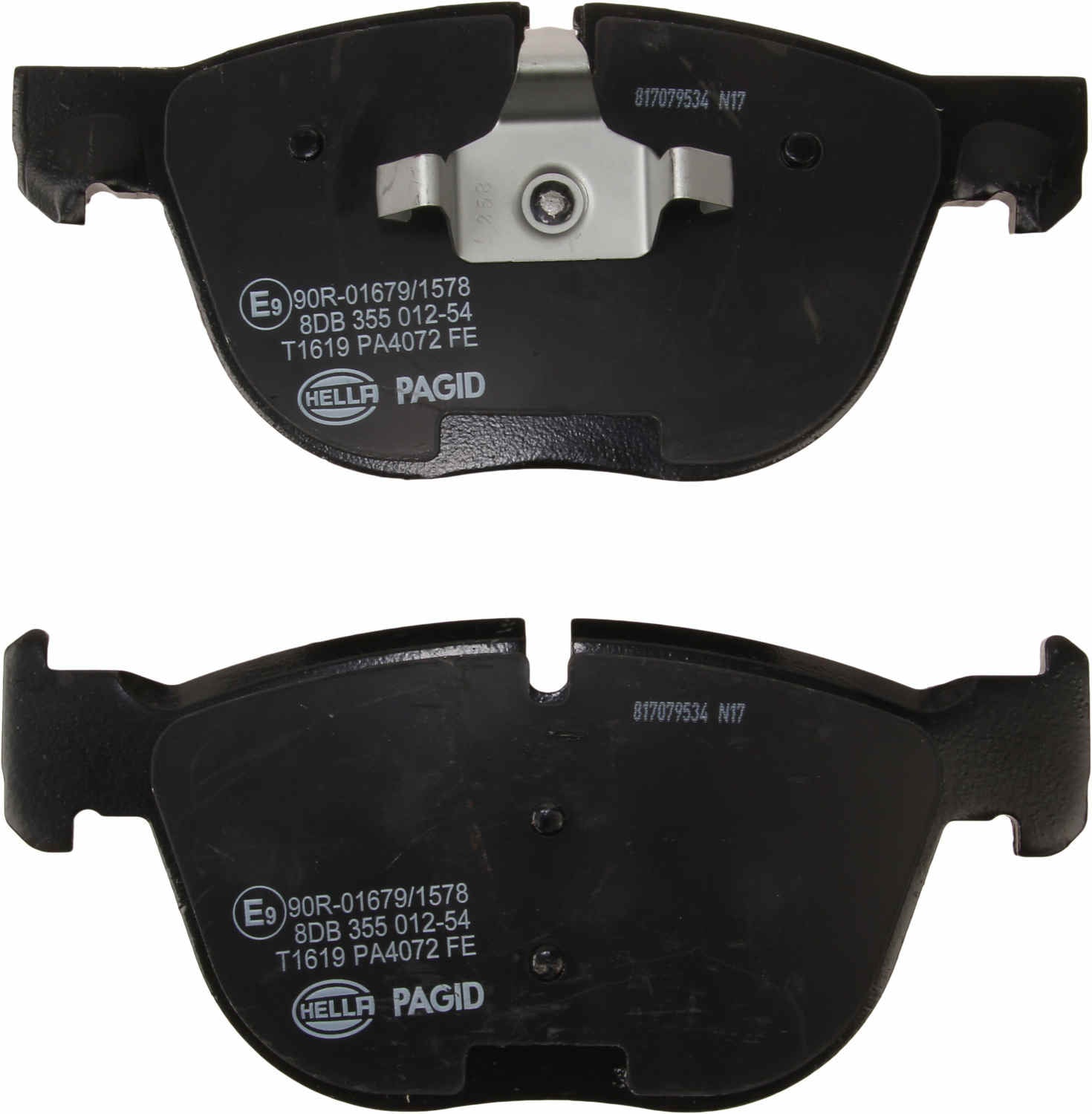 Bottom View of Front Disc Brake Pad Set PAGID 355012541