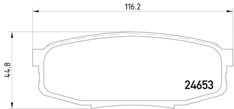 Front View of Rear Disc Brake Pad Set PAGID 355013771