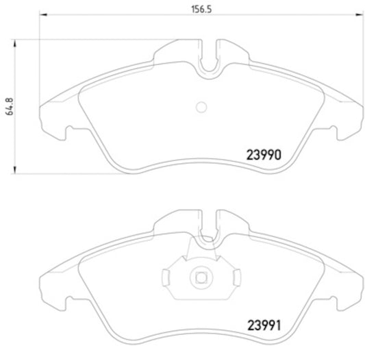 Front View of Front Disc Brake Pad Set PAGID 355014481