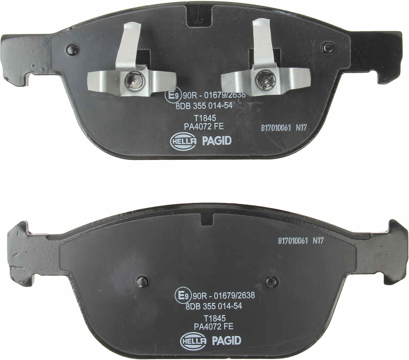 Back View of Front Disc Brake Pad Set PAGID 355014541