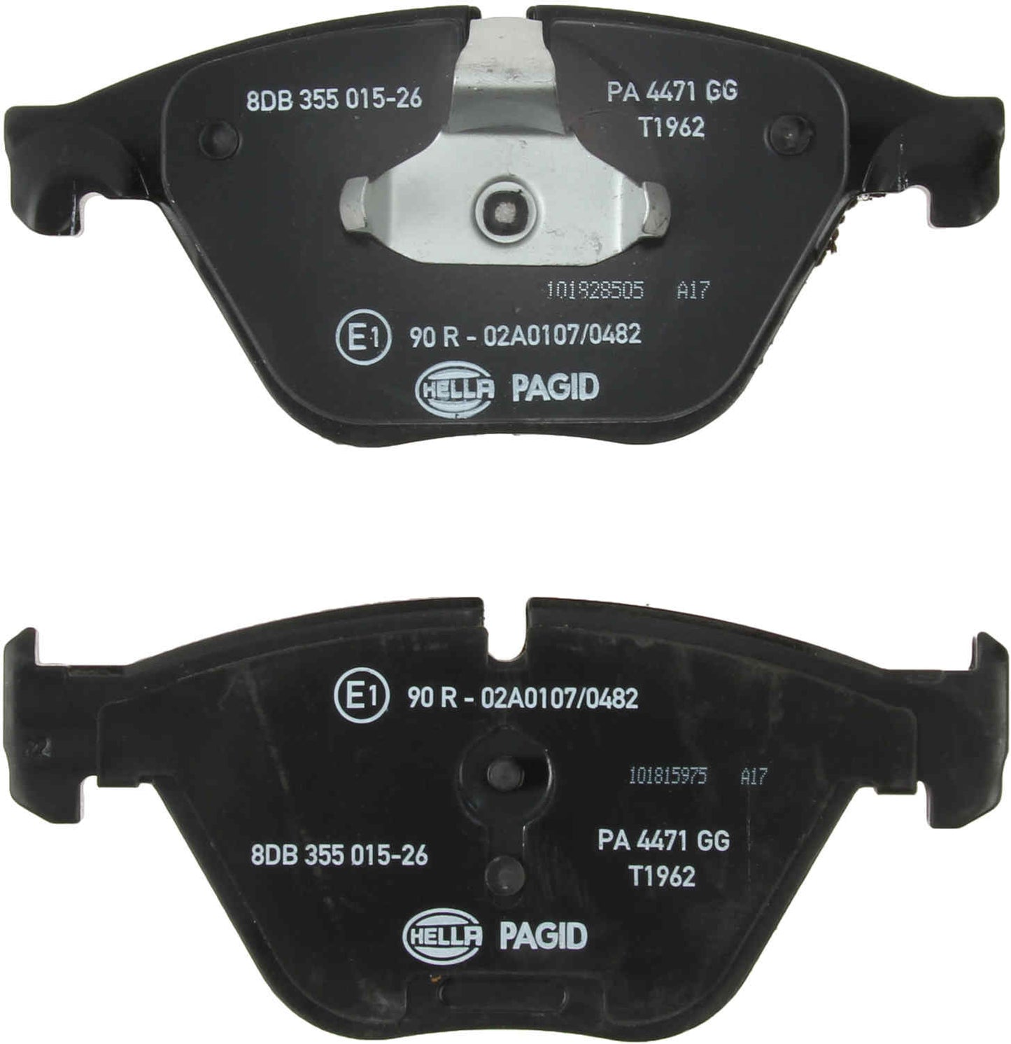 Back View of Front Disc Brake Pad Set PAGID 355015261