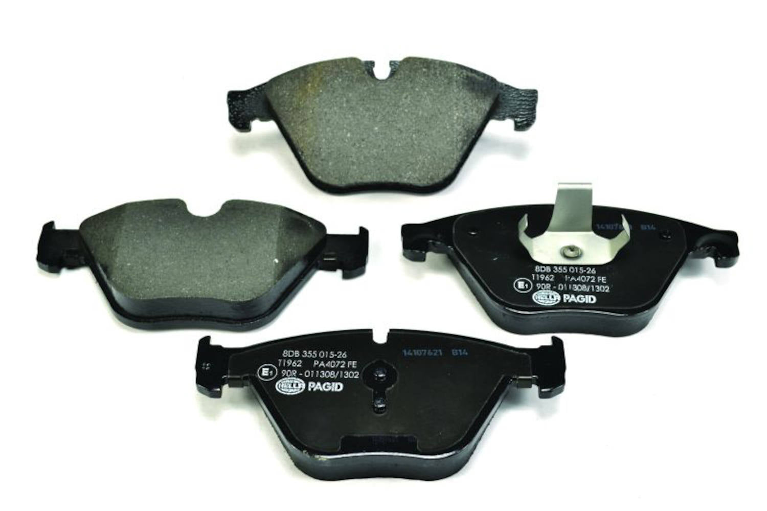 Front View of Front Disc Brake Pad Set PAGID 355015261