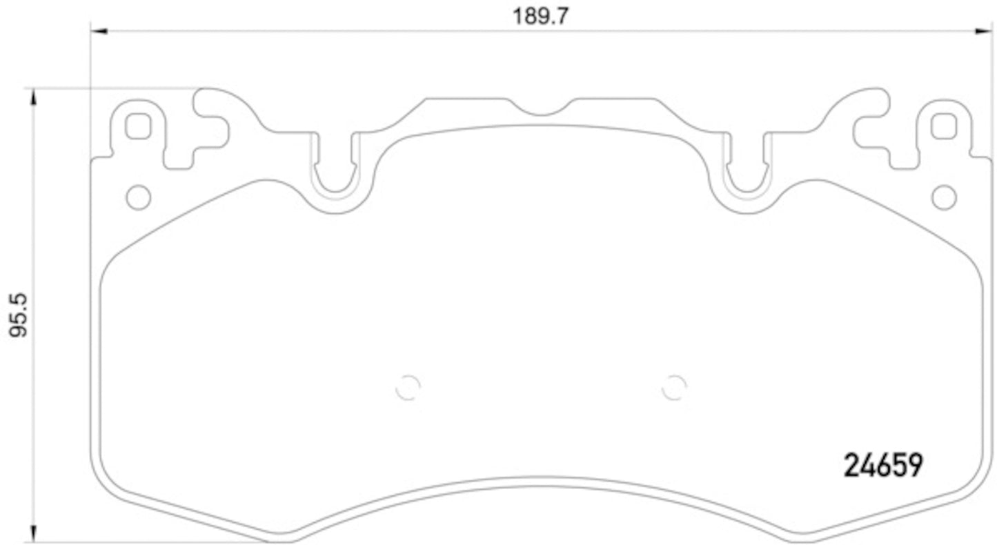 Front View of Front Disc Brake Pad Set PAGID 355016151