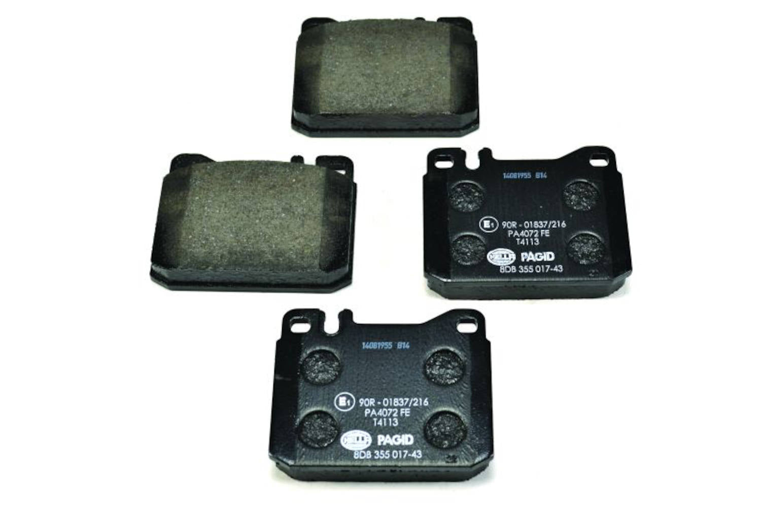 Front View of Front Disc Brake Pad Set PAGID 355017431