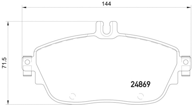 Front View of Front Disc Brake Pad Set PAGID 355019721