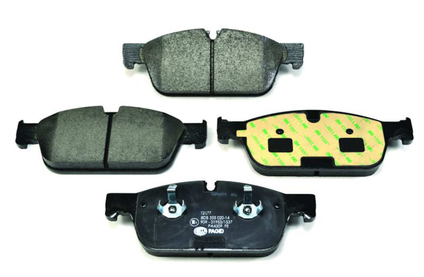 Front View of Front Disc Brake Pad Set PAGID 355020141