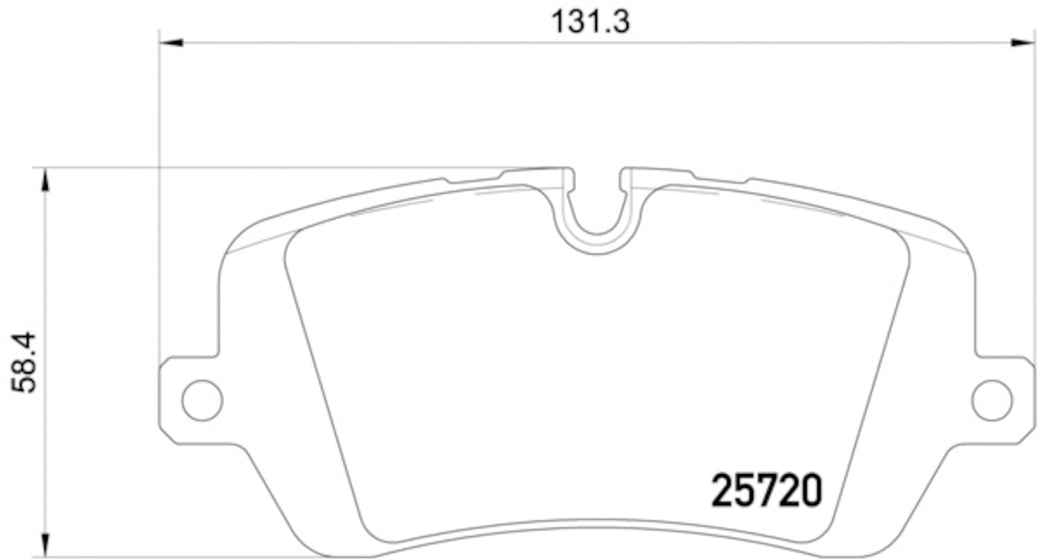 Front View of Rear Disc Brake Pad Set PAGID 355020361