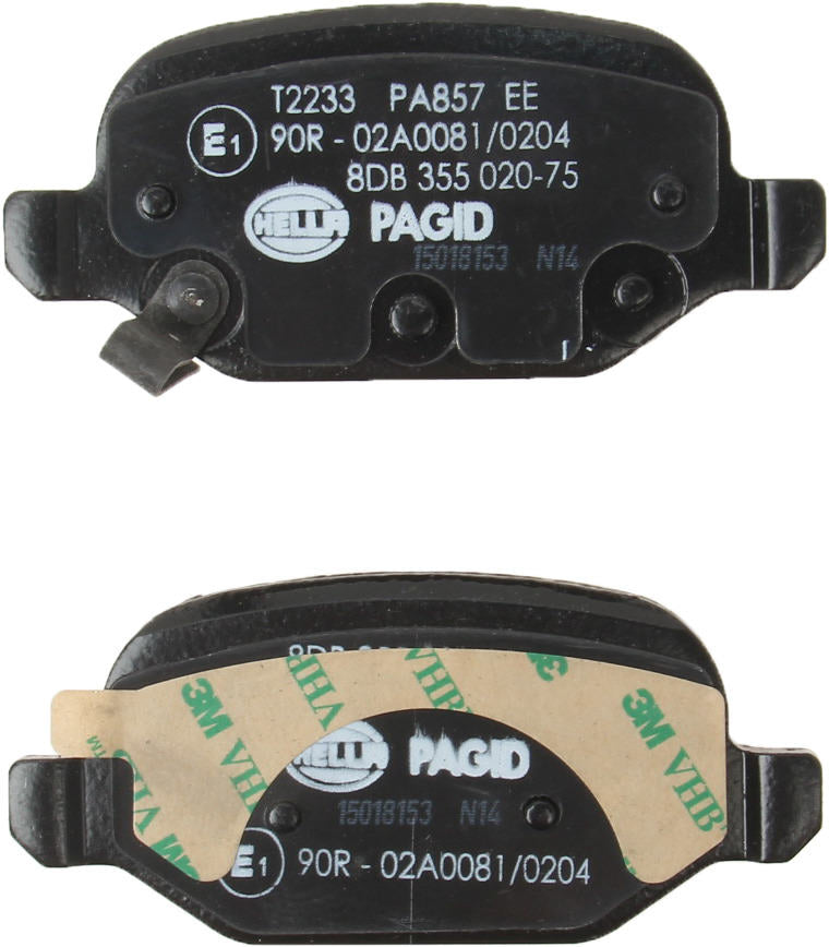 Back View of Rear Disc Brake Pad Set PAGID 355020751