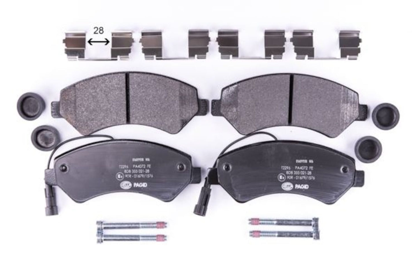 Front View of Front Disc Brake Pad Set PAGID 355021281