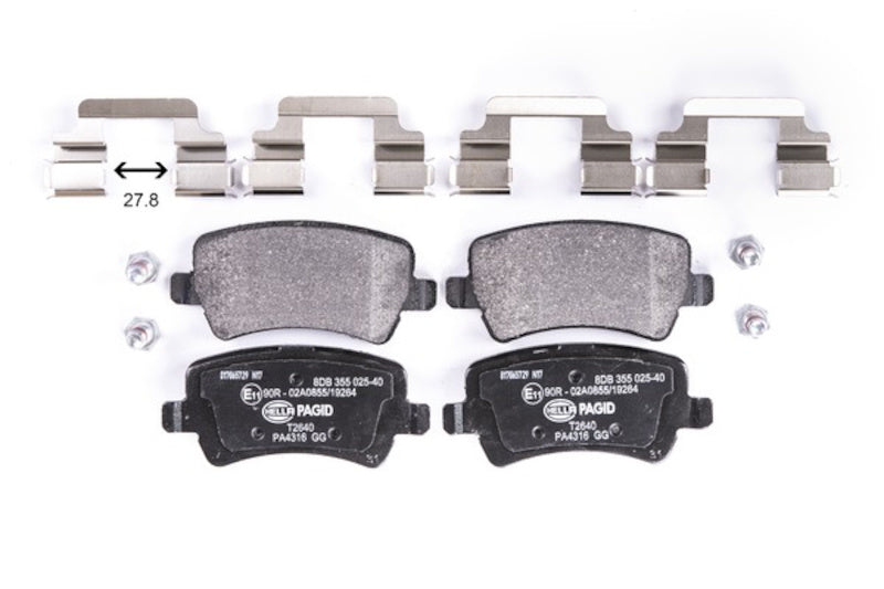 Front View of Rear Disc Brake Pad Set PAGID 355025401