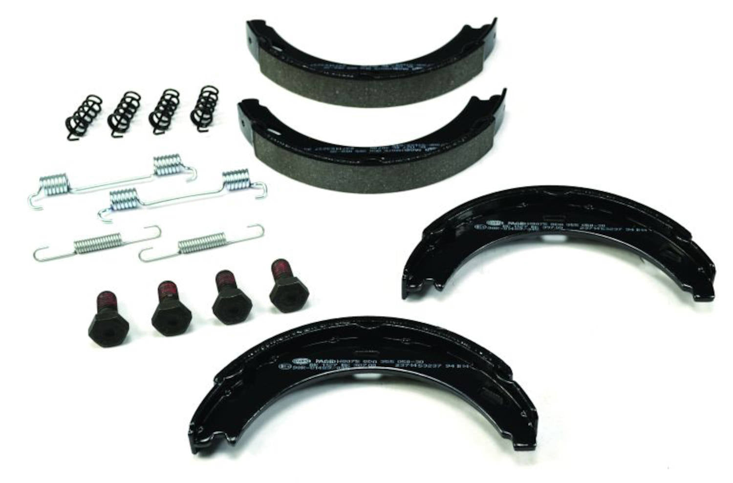 Front View of Rear Parking Brake Shoe Set PAGID 355050301