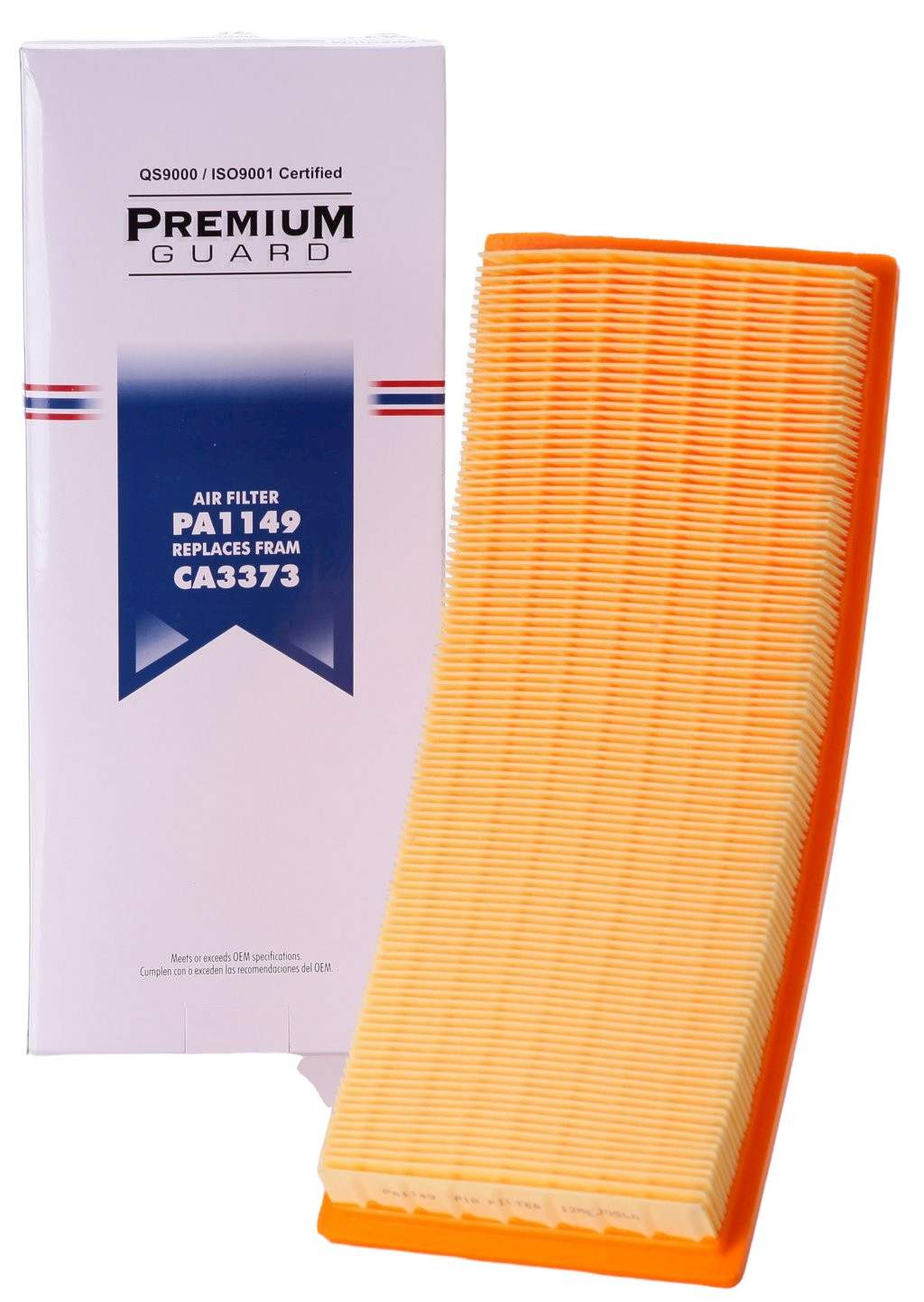 Package View of Air Filter PRONTO PA1149